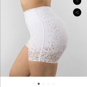 Buff Bunny rose gold workout shorts